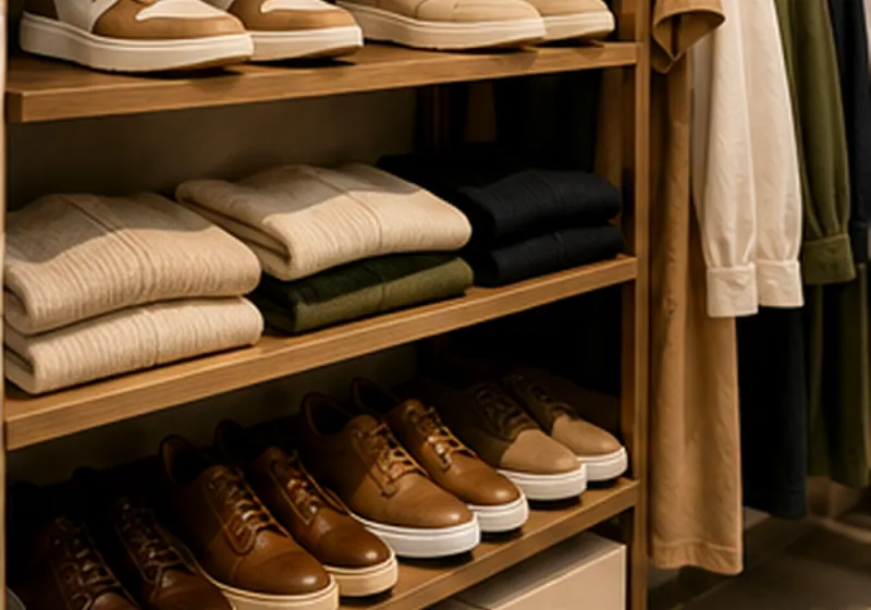 Ropa y calzado ordenados por talla y modelo